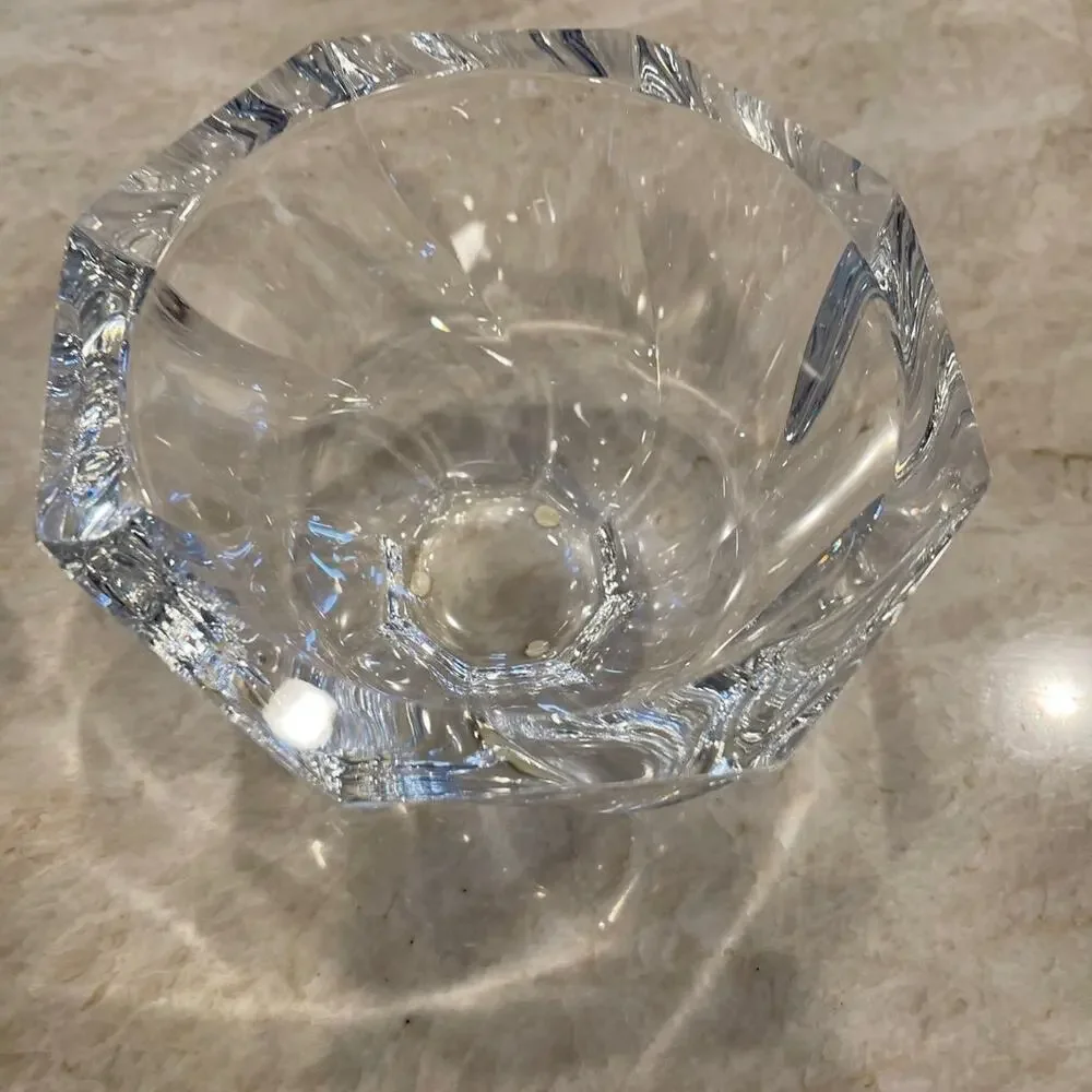 Vintage Orrefors Sweden Crystal glass bowl Kosta Boda 8